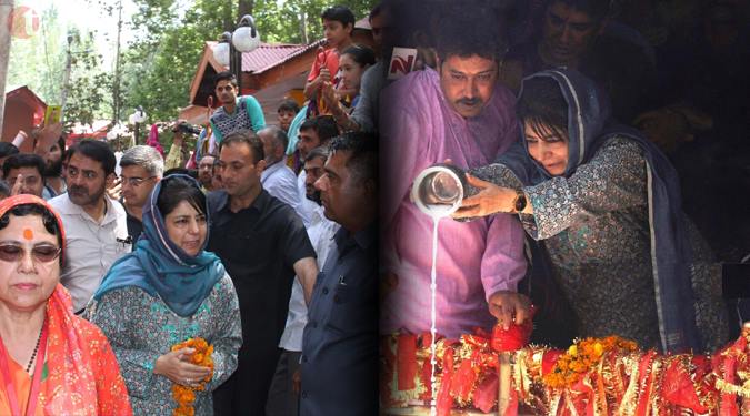 Hundreds of Kashmiri Pandits throng Kheer Bhawani temple