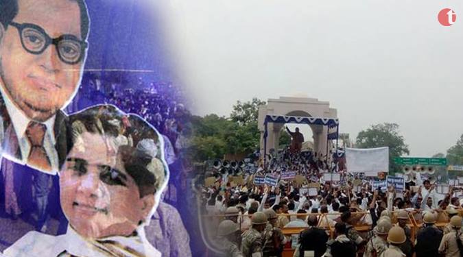 Remarks againsts Mayawati, BSP workers stag protest highly