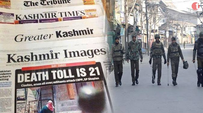 Newspapers resume publication in Kashmir, Curfew extended