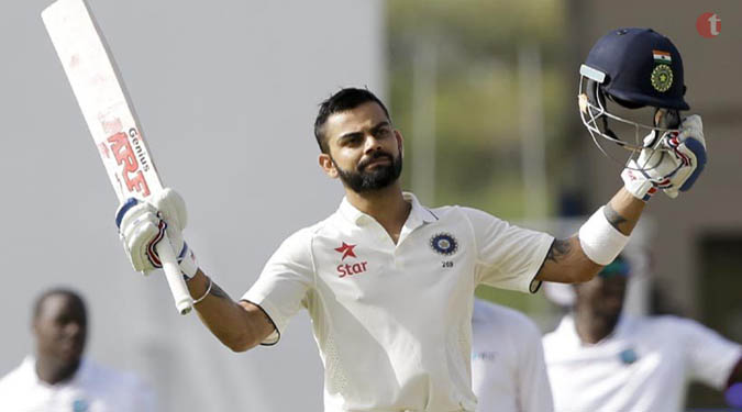Kohli hits 12th Test ton as India end day one at 302/4