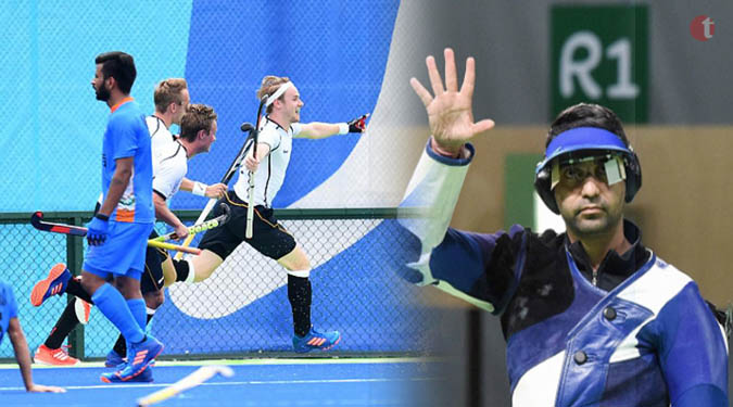 Bindra misses medal, India lose to Germany in hockey