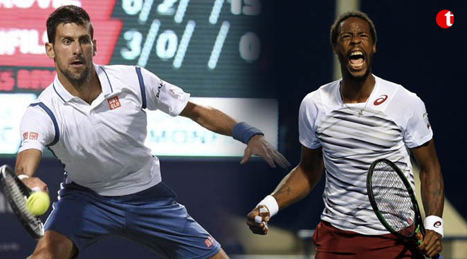 Djokovic sets up semi-final clash with Monfils