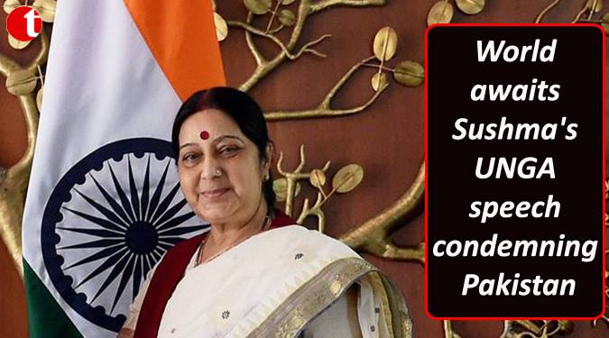 World awaits Sushma's UNGA speech today condemning Pakistan