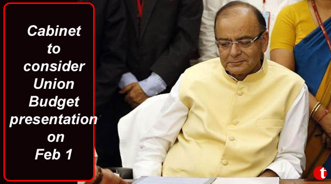 Cabinet to consider Union Budget presentation on Feb 1