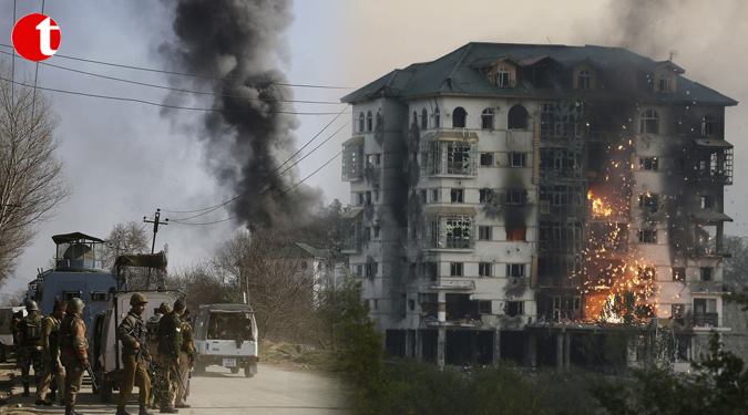 Pampore attack: 2 terrorists killed, 1 inside building