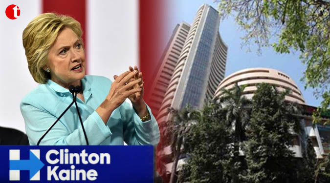 Sensex rallies 317 pts on FBI reprieve for Clinton