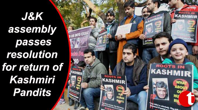 J&K Assembly passes resolution for return of Kashmiri Pundits