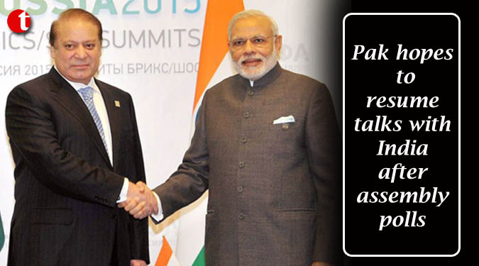 Pak hopes to resume talks with India after assembly polls