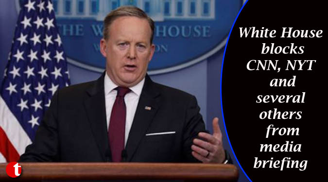 White House blocks CNN, NYT and several others from media briefing