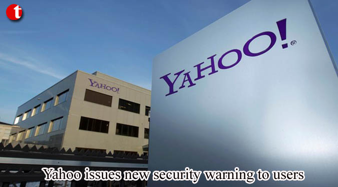 Yahoo issues new security warning to users
