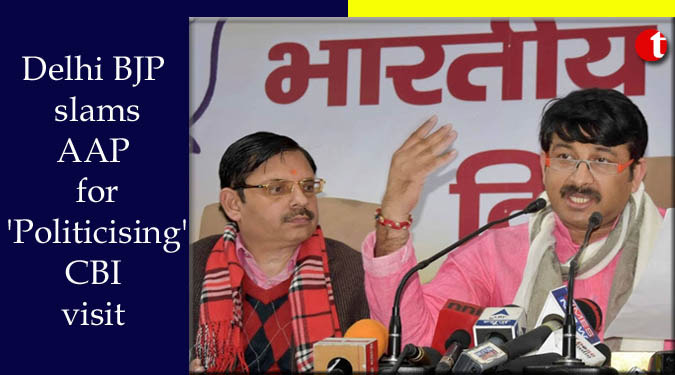 Delhi BJP slams AAP for 'Politicising' CBI visit