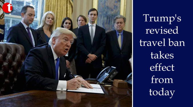 Trump’s revised travel ban takes effect from today