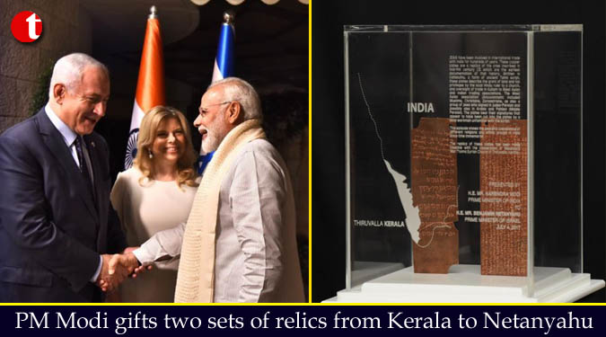 PM Modi gifts two sets of relics from Kerala to Netanyahu