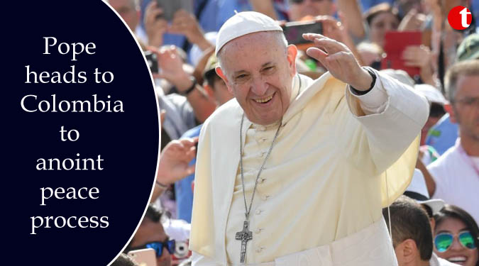Pope heads to Colombia to anoint peace process