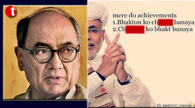 Digvijaya’s post against Modi sparks a row