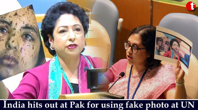 India hits out at Pakistan for using fake photo at UN