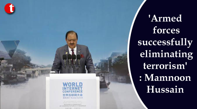 'Armed forces successfully eliminating terrorism': Mamnoon Hussain