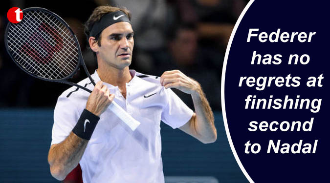 Federer has no regrets at finishing second to Nadal