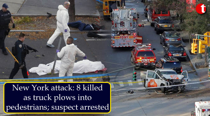 New York attack: 8 killed as truck plows into pedestrians; suspect arrested