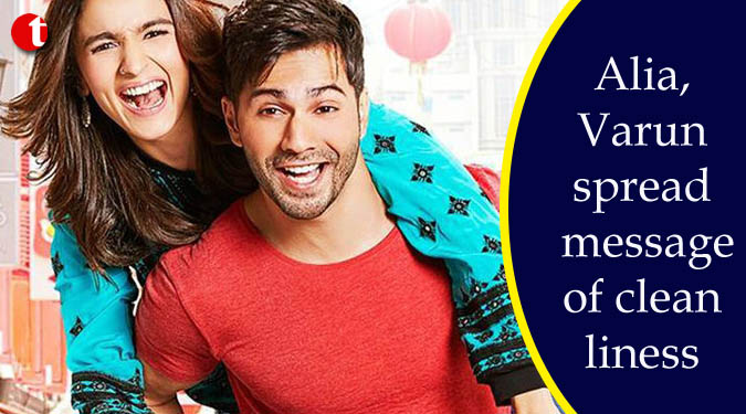 Alia, Varun spread message of cleanliness