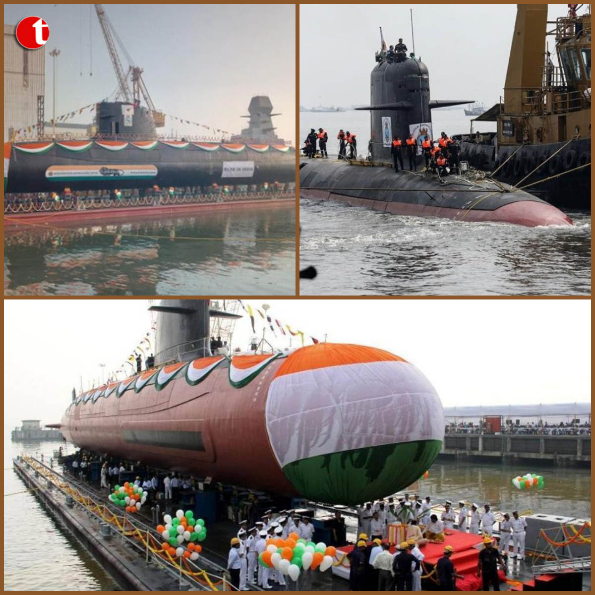 Navy launches 3rd Scropene class submarine Karanj