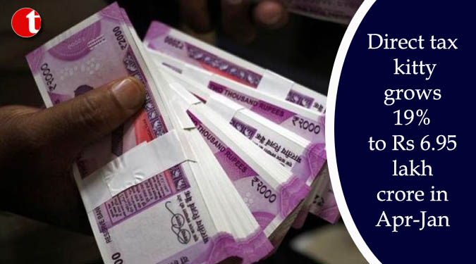 Direct tax kitty grows 19% to Rs 6.95 lakh crore in Apr-Jan