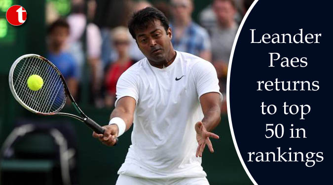 Leander Paes returns to top 50 in rankings