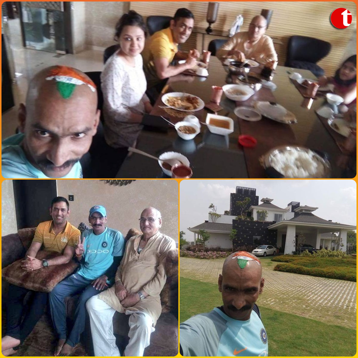 Dhoni hosts die-hard fan for special lunch