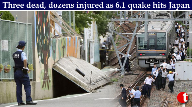 Three dead, dozens injured as 6.1 quake hits Japan