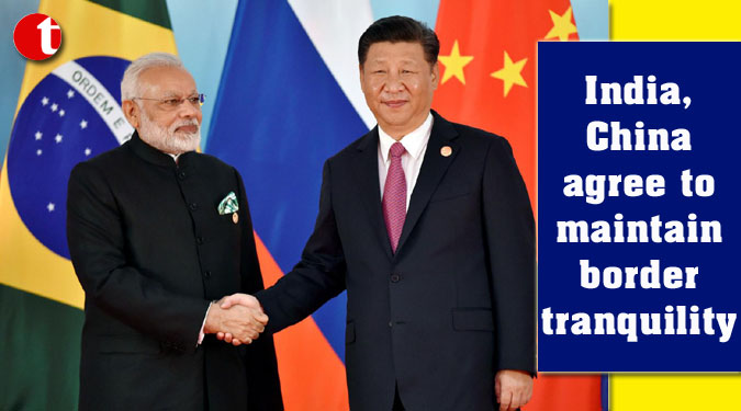 India, China agree to maintain border tranquility