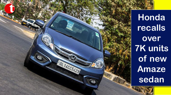 Honda recalls over 7K units of new Amaze sedan