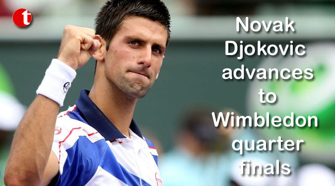 Novak Djokovic advances to Wimbledon quarterfinals