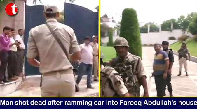 Man shot dead after ramming car into Farooq Abdullah's house
