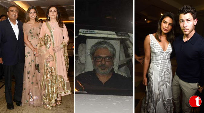 Ambani, Bhansali attend Priyanka's engagement party