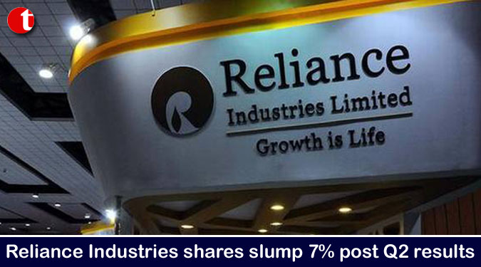 Reliance Industries shares slump 7% post Q2 results