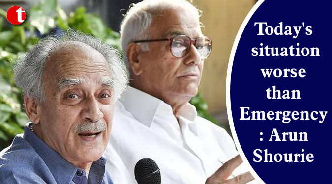 Today's situation worse than Emergency: Arun Shourie