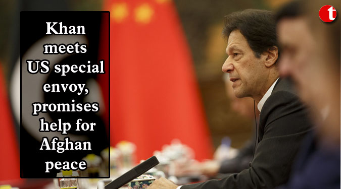 Khan meets US special envoy, promises help for Afghan peace