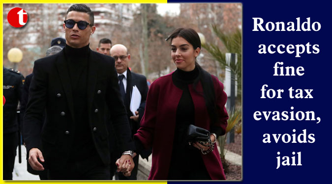 Ronaldo accepts fine for tax evasion, avoids jail