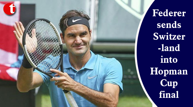 Federer sends Switzerland into Hopman Cup final