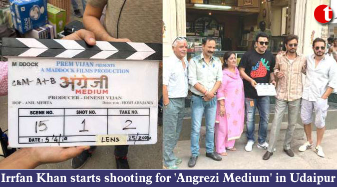 Irrfan starts shooting for 'Angrezi Medium' in Udaipur