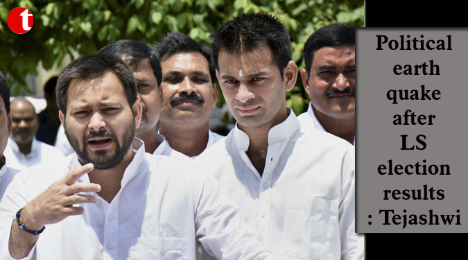 Political earthquake after LS election results: Tejashwi