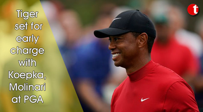 Tiger set for early charge with Koepka, Molinari at PGA