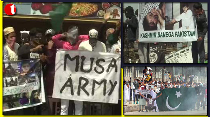 Stone-pelters mar Eid festivities, wave Pak flags in Srinagar
