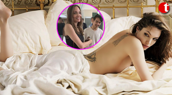 Trying not to cry: Jolie on dropping son to college