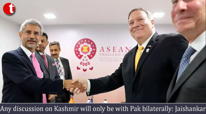 Any discussion on Kashmir will only be with Pak bilaterally: Jaishankar