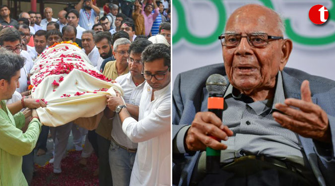 प्रख्यात विधिवेत्ता और पूर्व केंद्रीय मंत्री राम जेठमलानी का निधन
