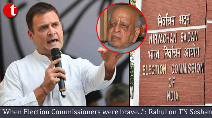 "When Election Commissioners were brave...": Rahul on TN Seshan