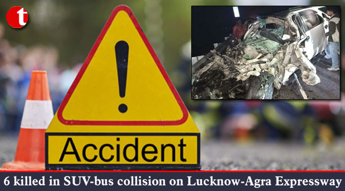 6 killed in SUV-bus collision on Lucknow-Agra Expressway
