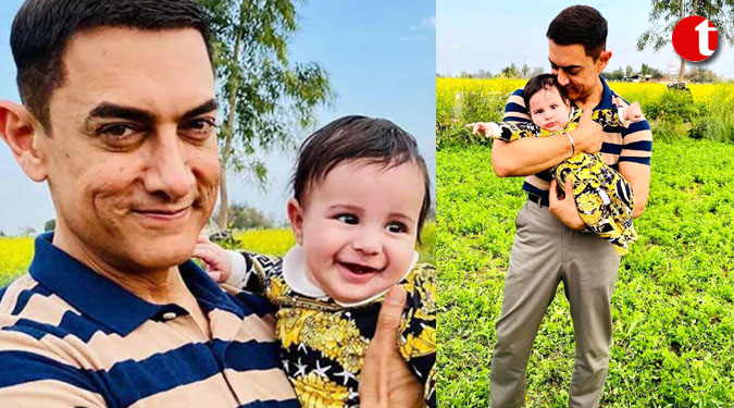 Aamir cuddles Gippy Grewal''s son, pic goes viral