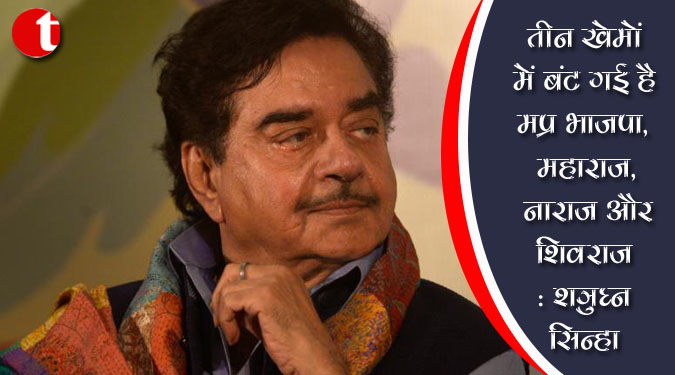 तीन खेमों में बंट गई है मप्र भाजपा, महाराज, नाराज और शिवराज : शत्रुघ्न सिन्हा